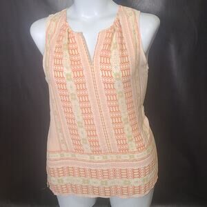 Lex And Madison vertical stripes slightly sheer tank top size XL
